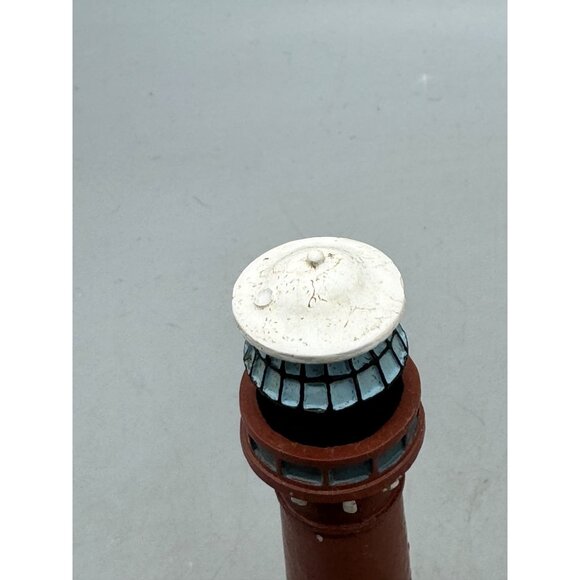 Collectible Lighthouse Figurine 6.5" Tall Hand-Painted Coastal Décor grass READ - Picture 4 of 8